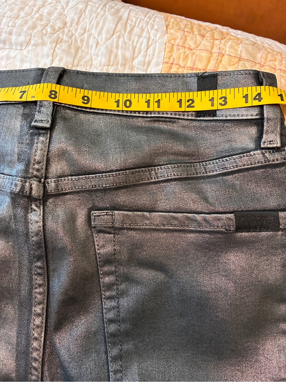 7 for All Mankind Metallic Slim Jeans - Picture 9 of 16